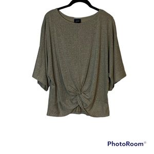 Buckle-day trip-1/2 Sleeve Twist Front Top